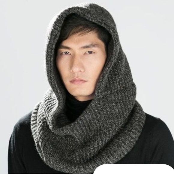 Zara Accessories Zara Mens Oversized Knit Hood Poshmark